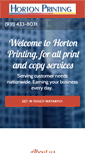 Mobile Screenshot of hortonprinting.com